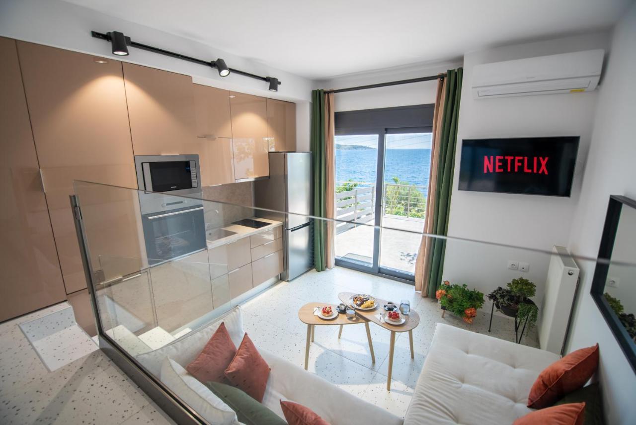 Anemos Seaside Apartment เนโอสมาร์มาราส ภายนอก รูปภาพ